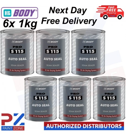 6x HB Body S115 Brushable Autoseal Seam Sealer 1kg Car Body Seam sealer